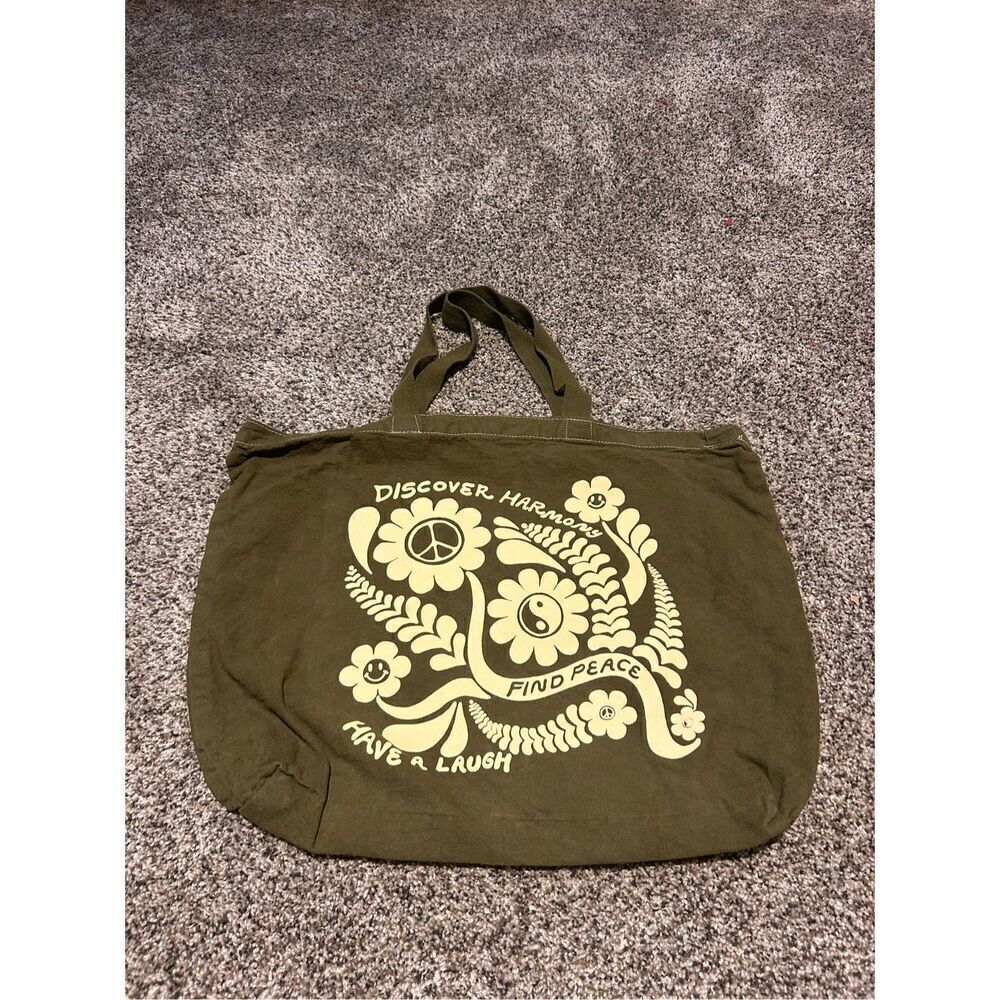 ‼️Sale‼️ Harmony, peace and laugh canvas tote C27-17